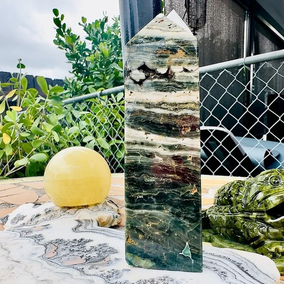 Ocean Jasper Crystal Tower